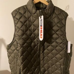 32 Degrees Army Green Womens Plus Size Puffer Vest Size: XXL